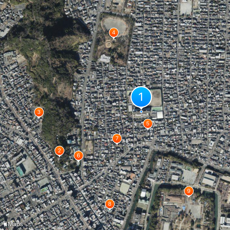 Shizuoka High School Map