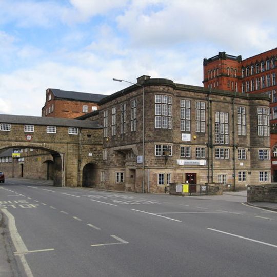 Road Archway And Footbridge
