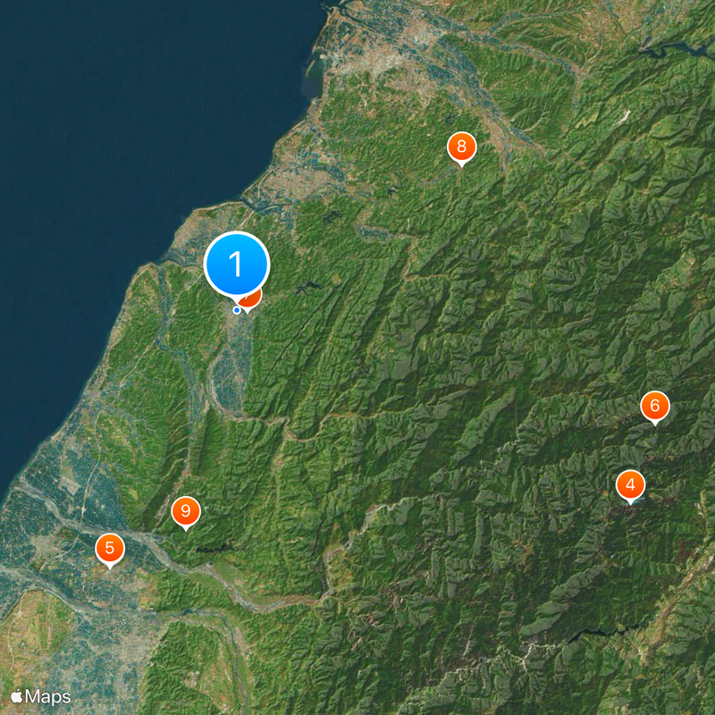 Comté de Miaoli Carte