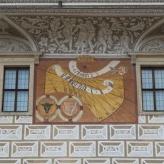 Sundial at the Litomyšl Chateau facade