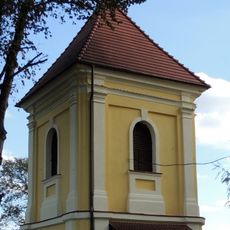 Bell tower of Church of Our Lady of the Scapular and Saint Valentine in Lutomiersk