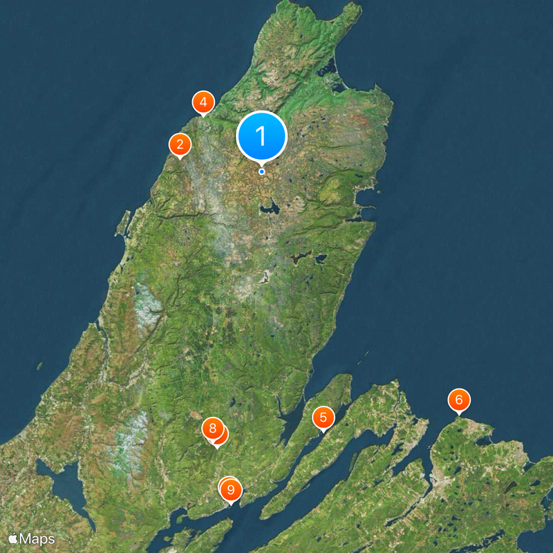 Cape Breton Highlands National Park Kaart