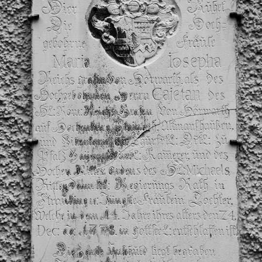 Grabplatte für Maria Josepha Reichsgräfin von Hörwarth