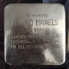 Stolperstein dedicated to Arnold Israels