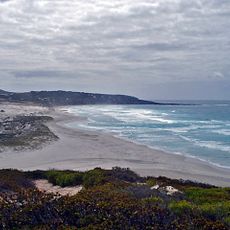 Looking over Hammersley sand bar towrds Hammersley sand dunes