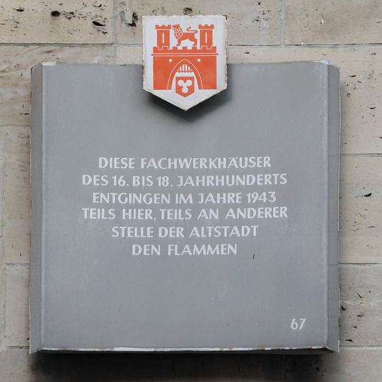 Stadttafel Fachwerkhäuser Burgstraße