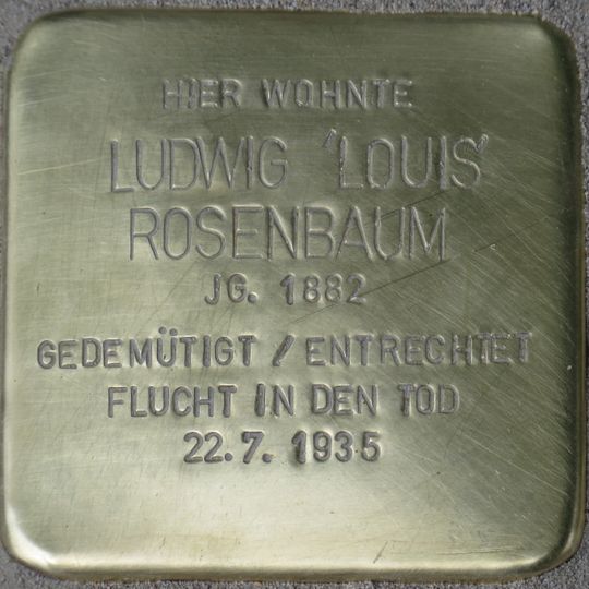 Stolperstein à la mémoire de Ludwig Rosenbaum