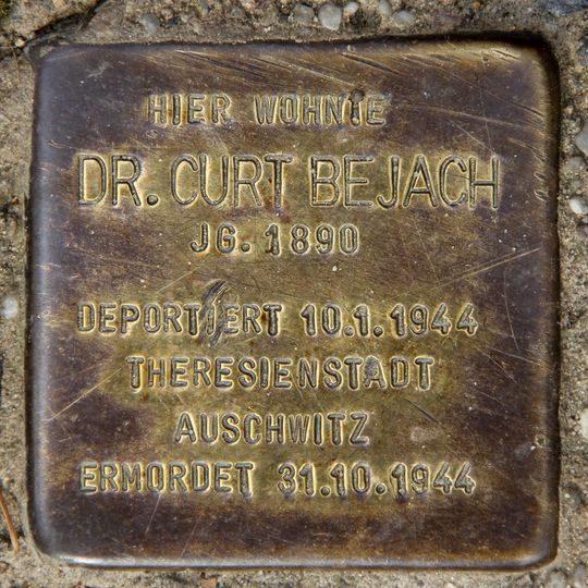 Stolperstein dedicated to Curt Bejach