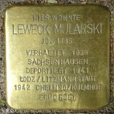 Stolperstein dedicated to Leweck Mularski