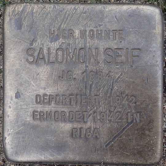 Stolperstein en memoria de Salomon Seif
