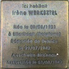 Stoleperstein à la mémoire d'Irène Werksztel