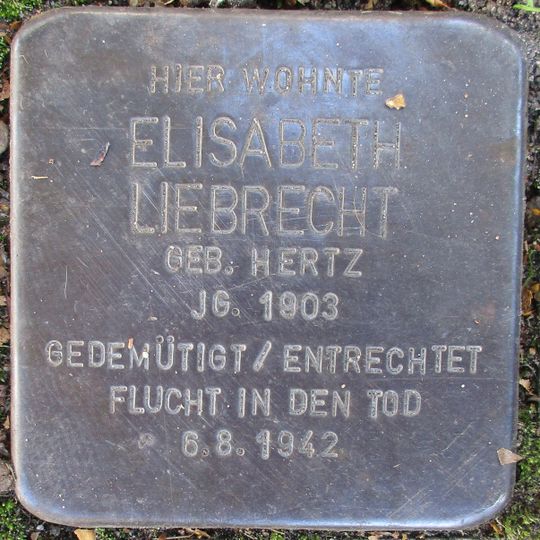 Stolperstein en memoria de Elisabeth Liebrecht