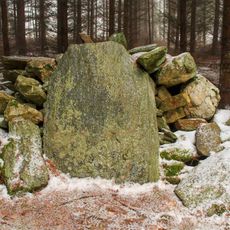 Lichtenštejnský památník severně od Janoslavic v lese