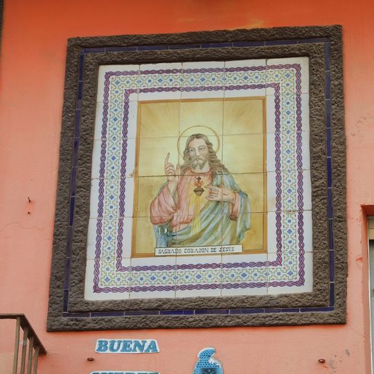 Ceramic panel of the Sacred Heart