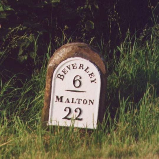 Milestone, ¼ mile N of southern jct. to Lund