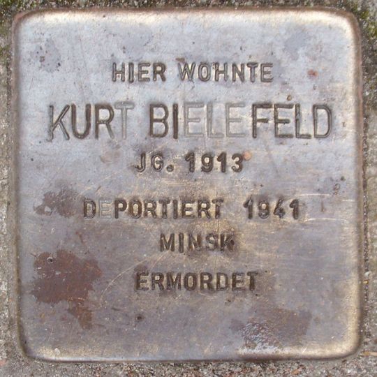 Stolperstein dedicated to Kurt Bielefeld