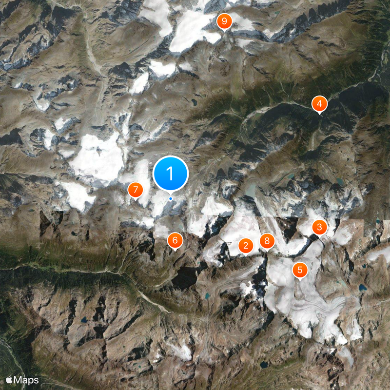 Stubaier Gletscher Map