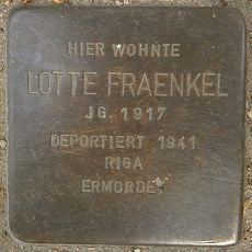 Stolperstein dedicated to Lotte Fraenkel