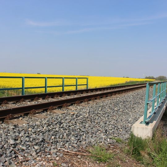 Železniční most přes Poleradský potok u Polerad