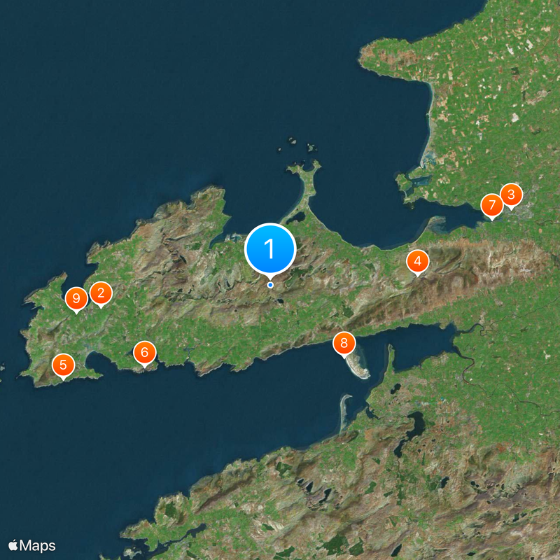 Péninsule de Dingle Carte