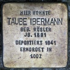 Stolperstein dedicated to Taube Ibermann