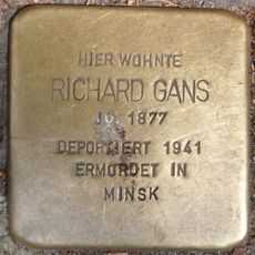 Stolperstein dedicated to Richard Gans
