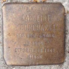 Stolperstein dedicated to Caroline Borchardt