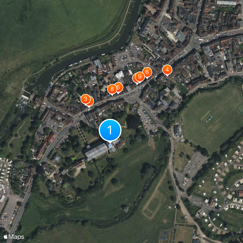 Tewkesbury Abbey Mapa