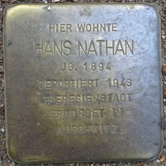 Stolperstein en memoria de Hans Nathan
