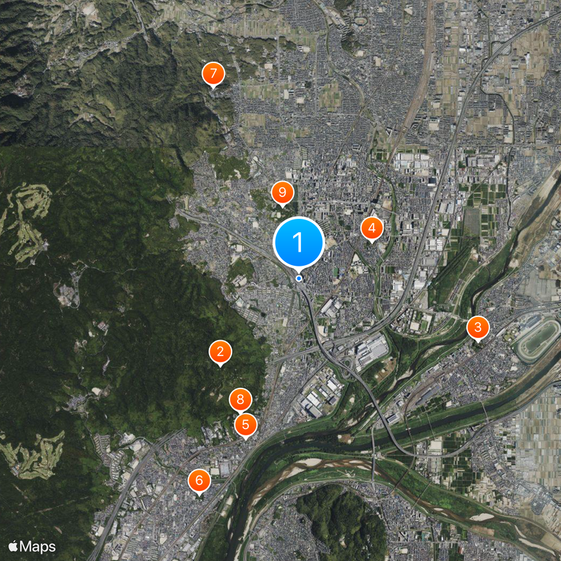Nishiyama Tennozan Station Map