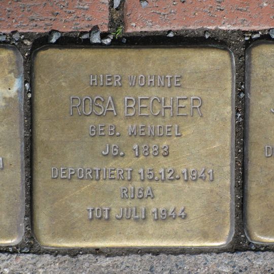 Stolperstein en memoria de Rosa Becher