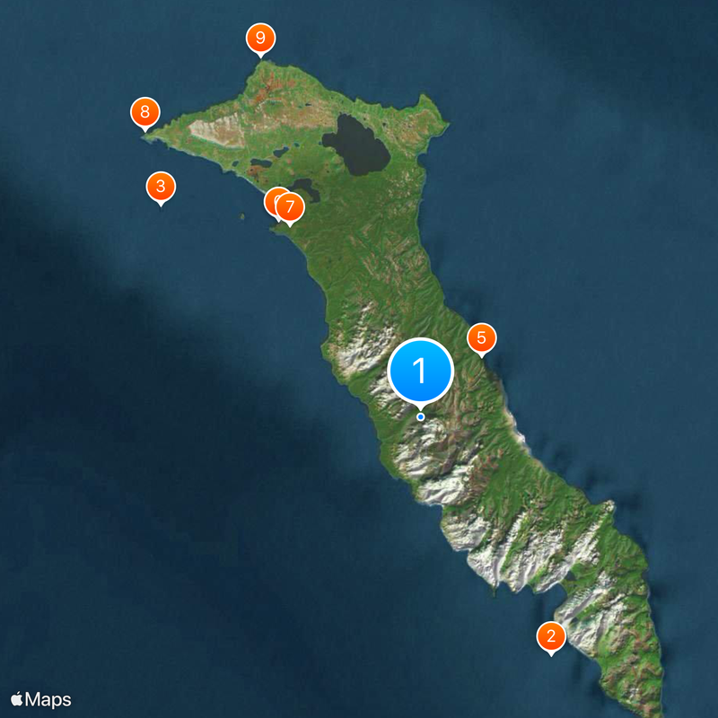 Bering Island Map