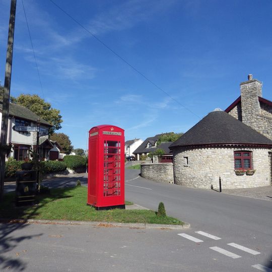 Telephone Call-box at road junction in centre of Gileston village