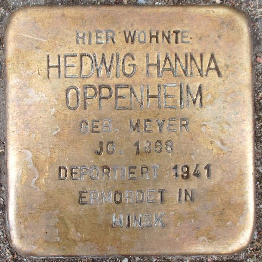 Stolperstein en memoria de Hedwig Hanna Oppenheim