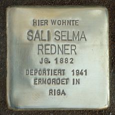 Stolperstein en memoria de Sali Selma Redner