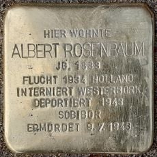 Stolperstein en memoria de Albert Rosenbaum