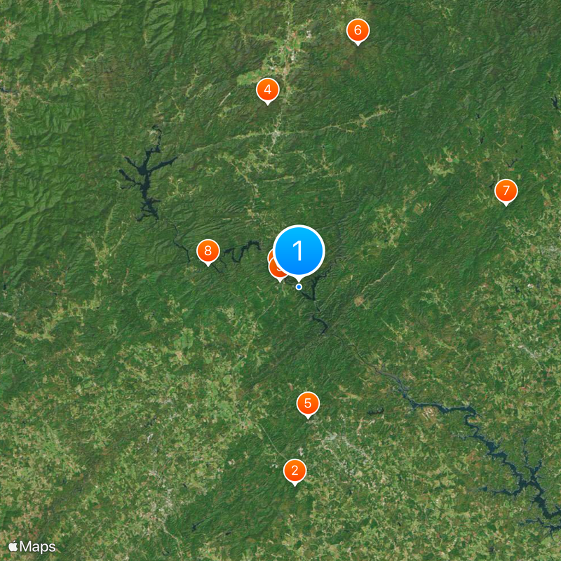 Tallulah Gorge Karte