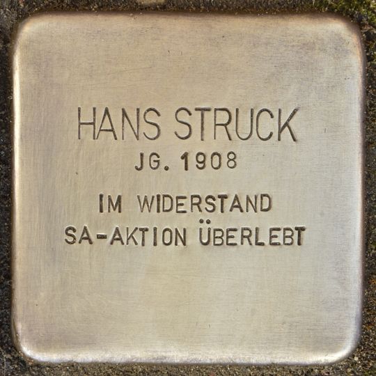 Stolperstein en memoria de Hans Struck