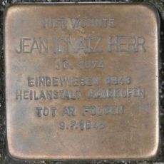 Stolperstein à la mémoire de Jean Ignatz Herr
