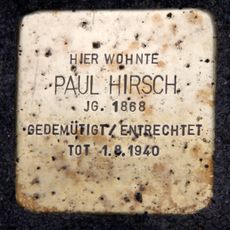 Stolperstein em memória de Paul Hirsch