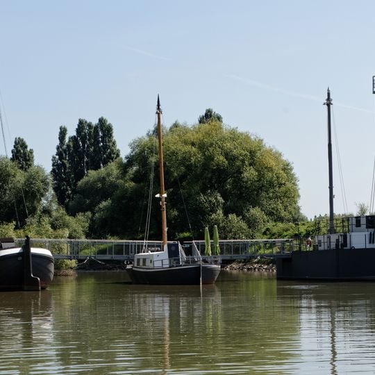 Schiffbrücke alte Wuppermündung