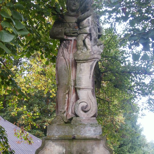 Socha svatého Antonína Paduánského s Ježíškem