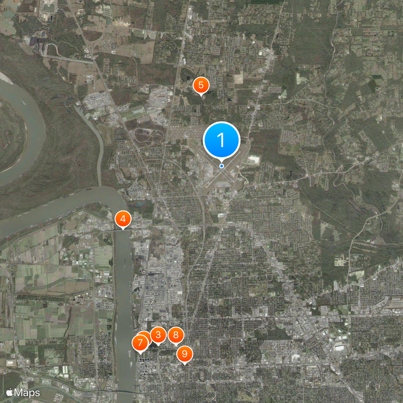 Baton Rouge Metropolitan Airport Map