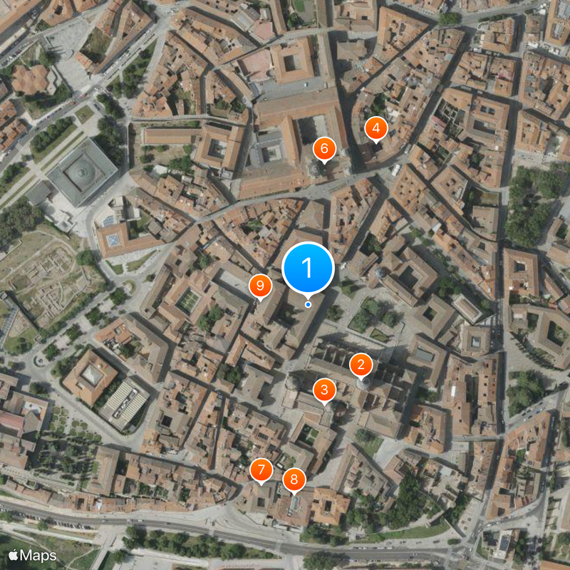 Uniwersytet w Salamance Mapa