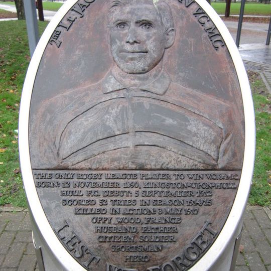 2nd Lt J Harrison VC Memorial Plaque, KC Stadium