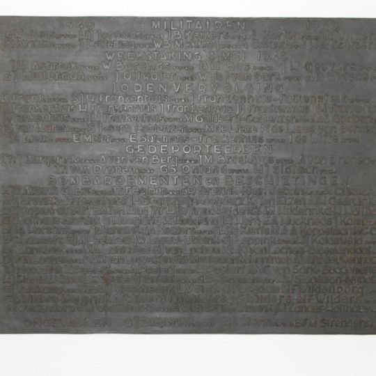 Plaquette in het gemeentehuis