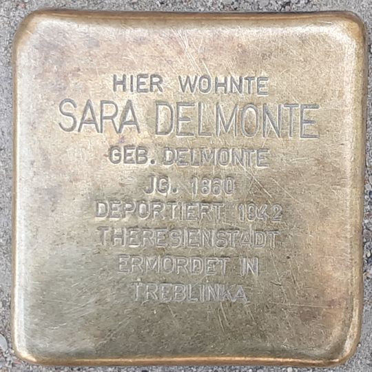 Stolperstein dedicated to Sara Delmonte