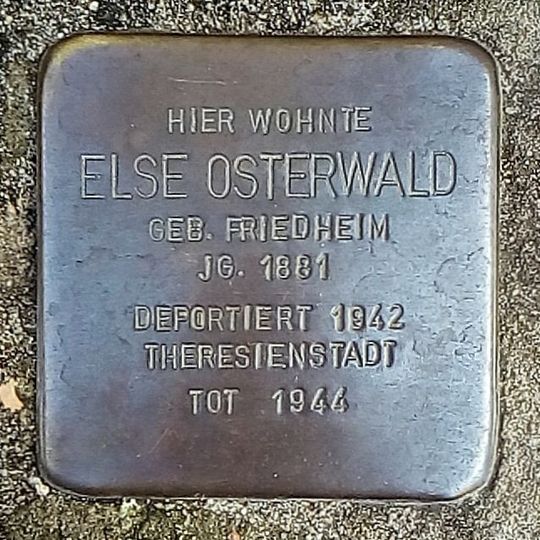 Stolperstein en memoria de Else Osterwald