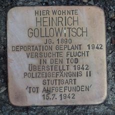 Stolperstein dedicated to Heinrich Gollowitsch
