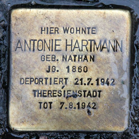 Stolperstein em memória de Antonie Hartmann